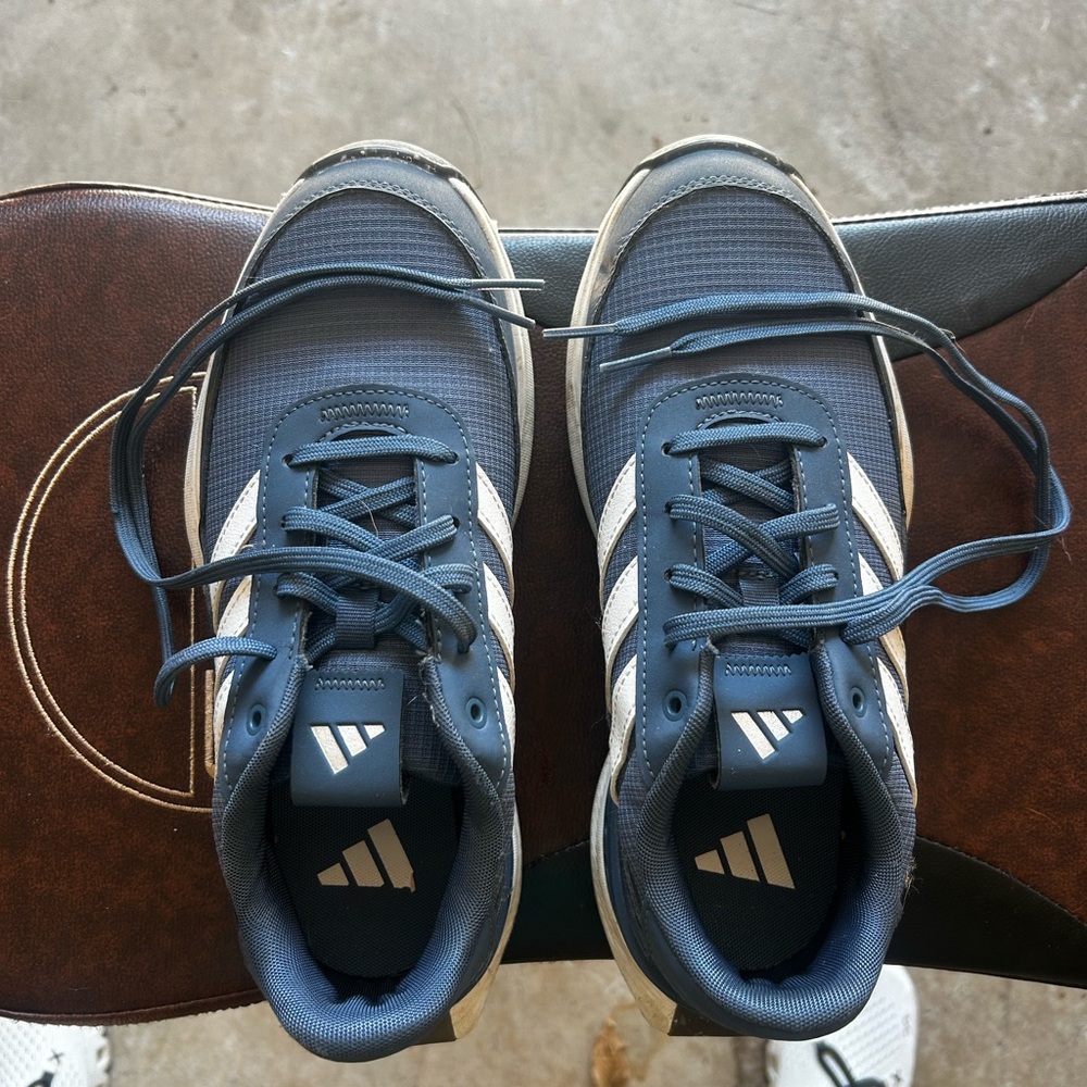 Adidas Kids' Navy and White Golf Cleats